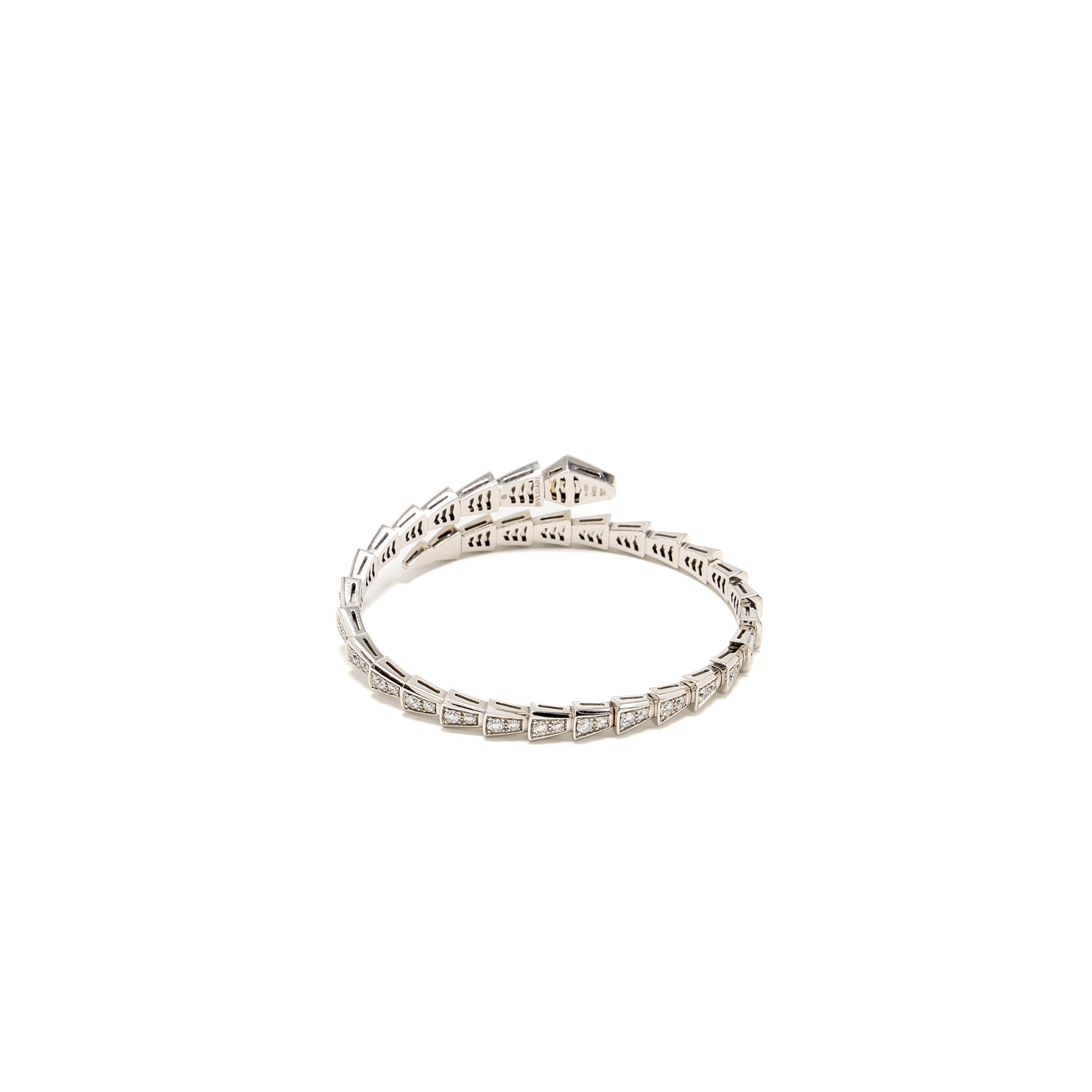 BVLGARI SERPENTI VIPER BRACELET 18KT WHITE GOLD, PAVED DIAMONDS