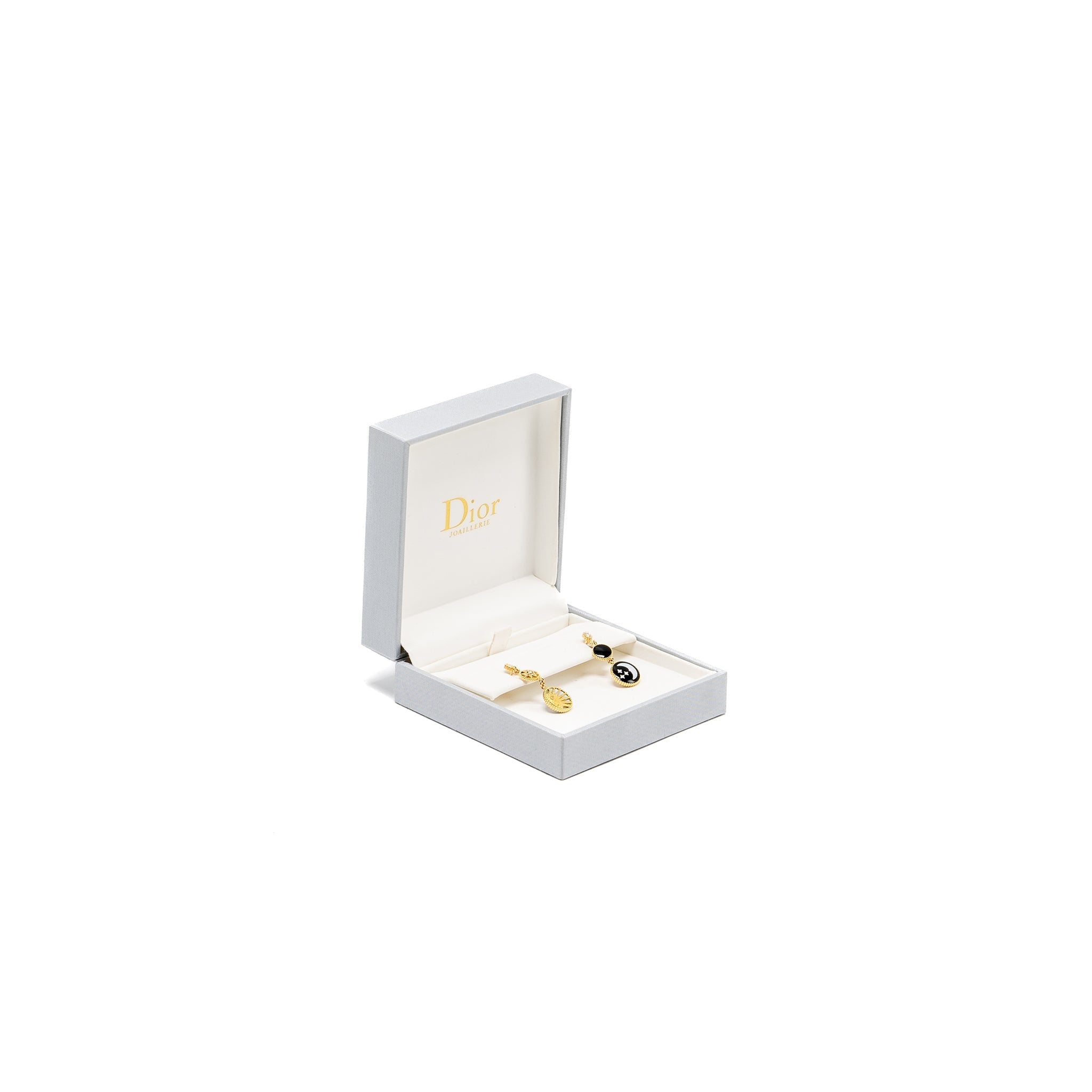 DIOR ROSE DES VENTS AND ROSE CELESTE EARRINGS YELLOW/WHITE GOLD/DIAMOND/MOTHER OF PEARL/ONYX