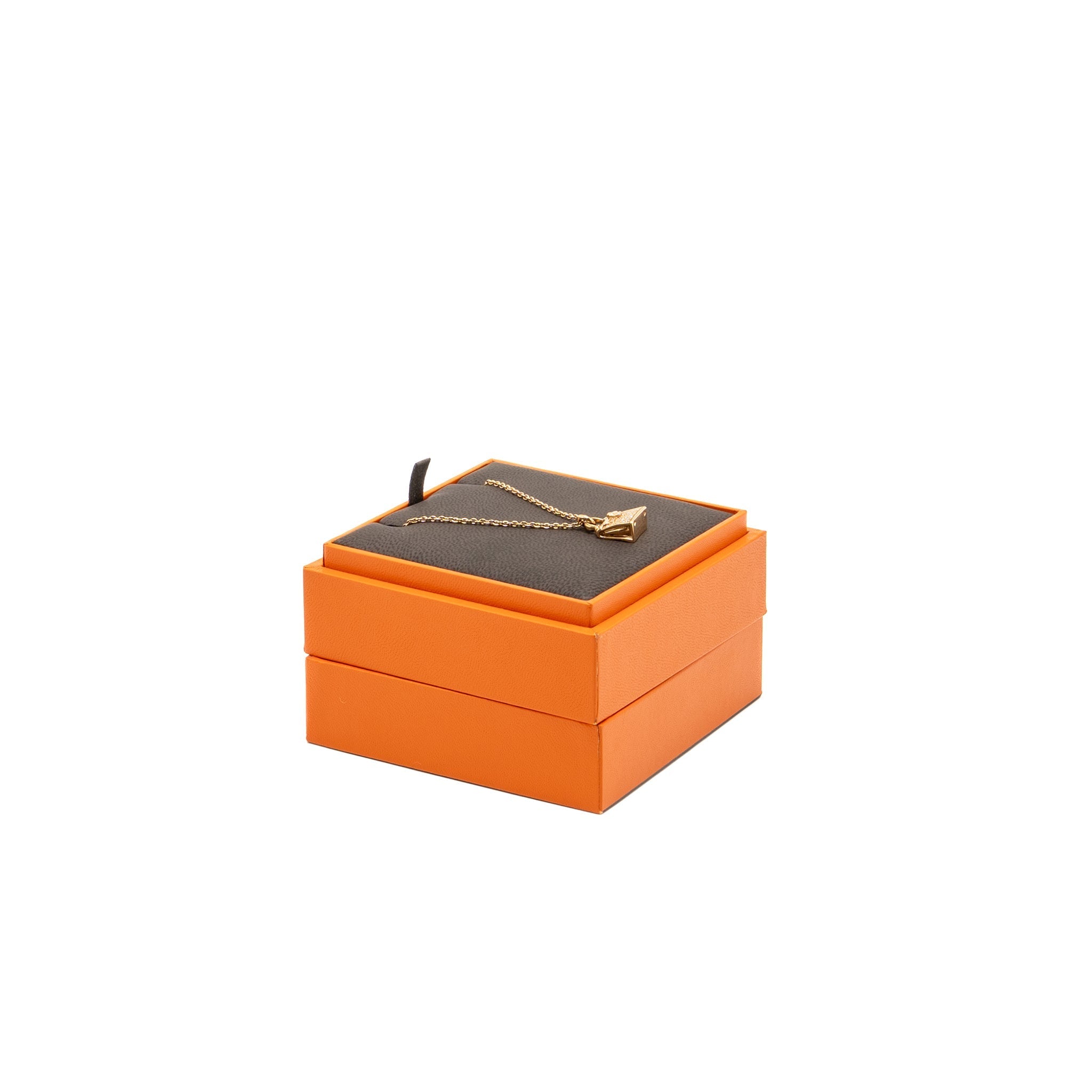 HERMES AMULETTE KELLY PENDANT ROSE GOLD DIAMONDS