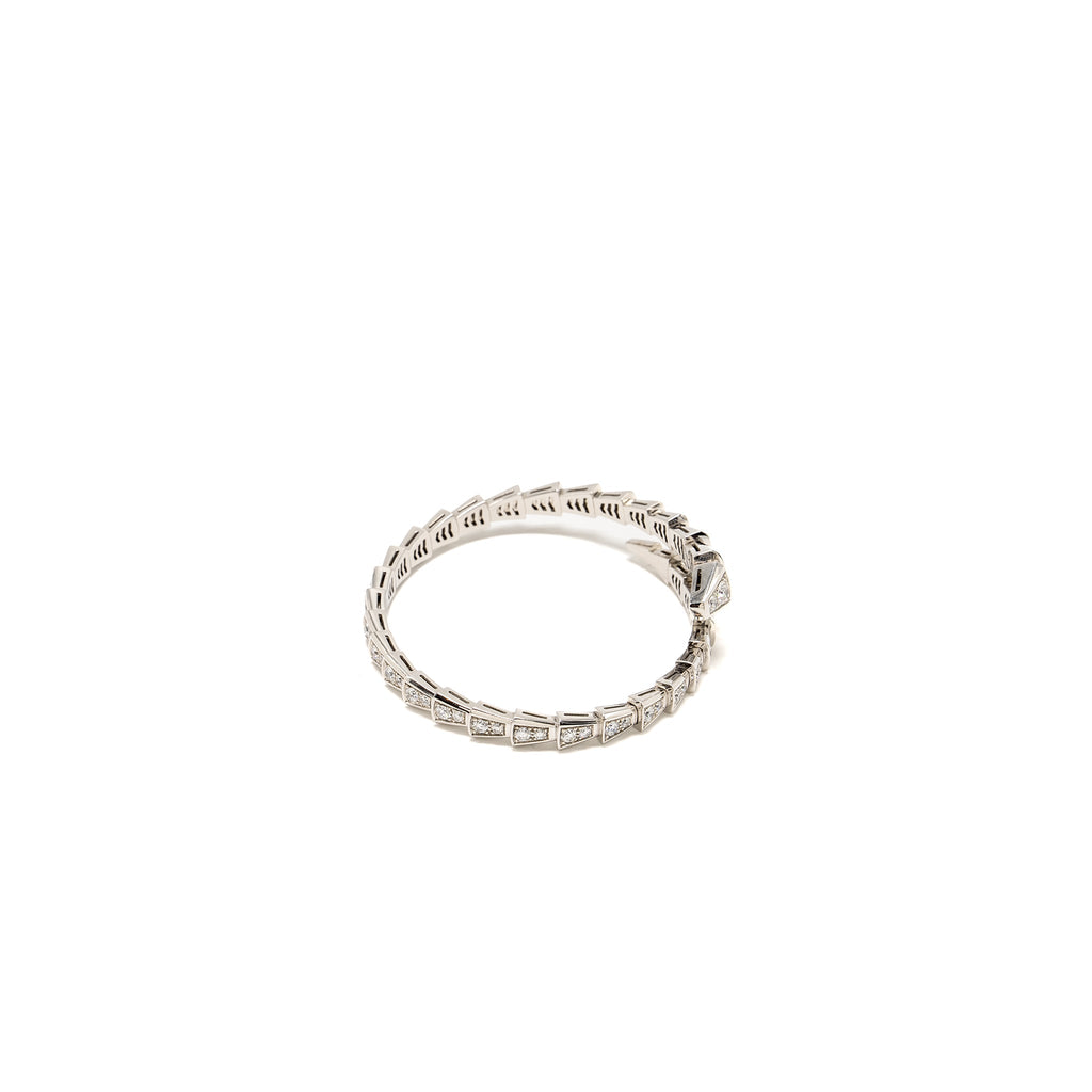 BVLGARI SERPENTI VIPER BRACELET 18KT WHITE GOLD, PAVED DIAMONDS