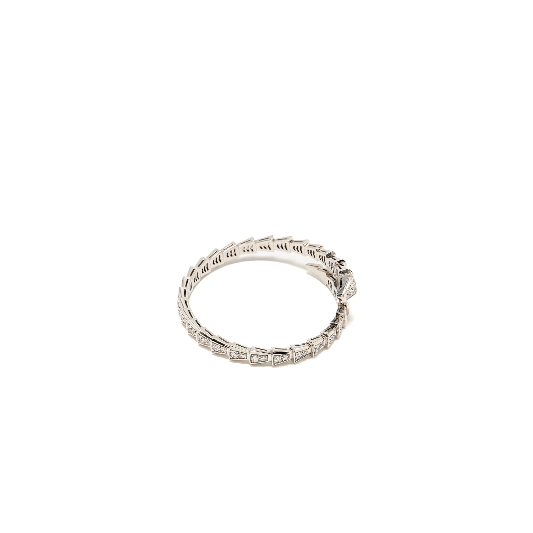BVLGARI SERPENTI VIPER BRACELET 18KT WHITE GOLD, PAVED DIAMONDS