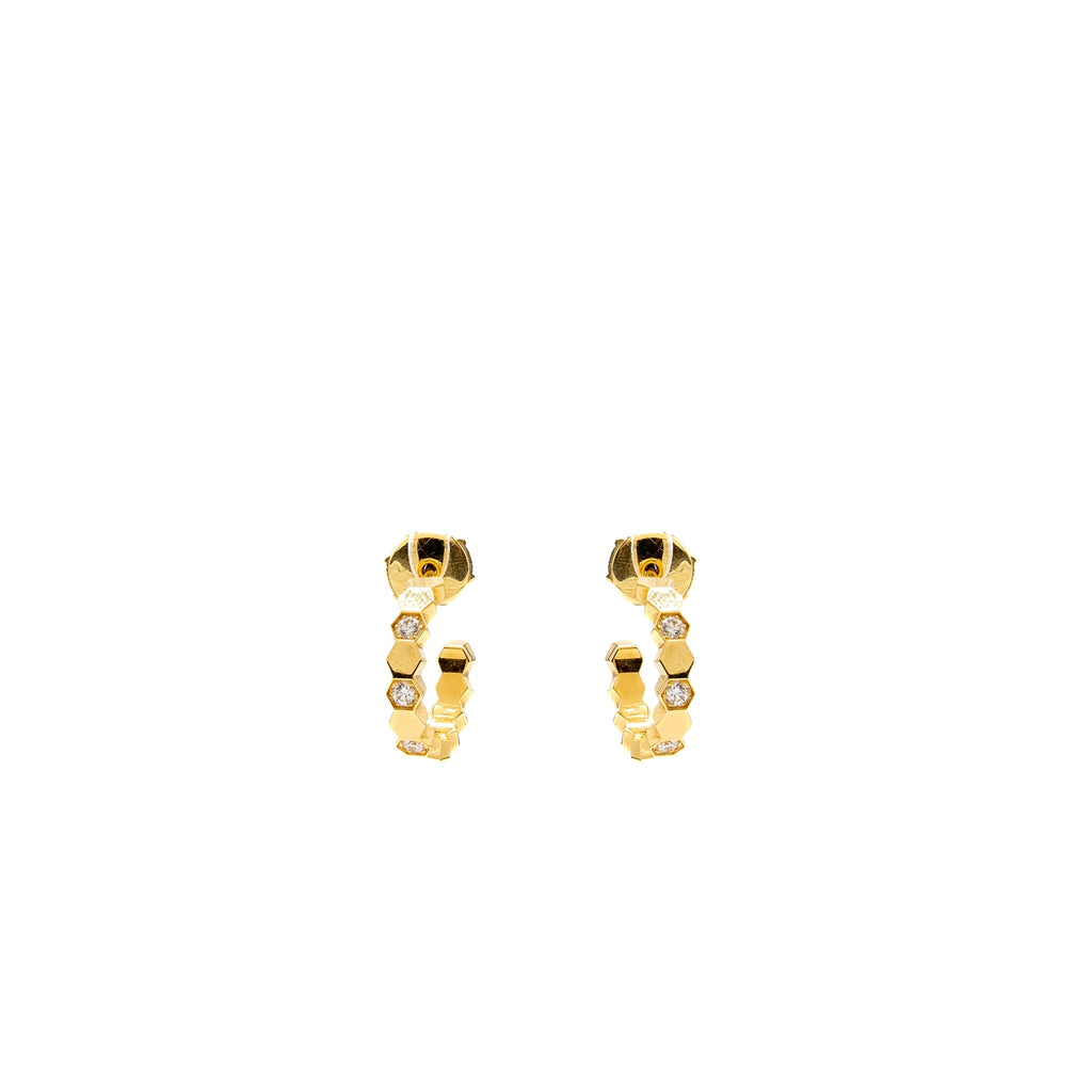 CHAUMET BEE MY LOVE HOOP EARRINGS YELLOW GOLD, DIAMONDS