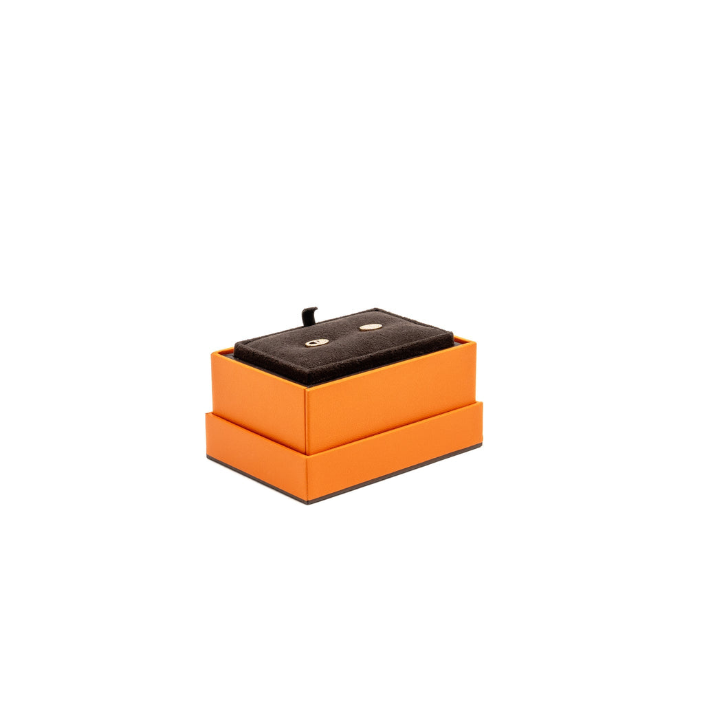 HERMES CHAINE D’ANCRE CONTOUR STUD EARRINGS ROSE GOLD, DIAMONDS