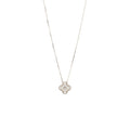 VAN CLEEF AND ARPELS VINTAGE ALHAMBRA PENDANT WHITE GOLD WITH DIAMONDS