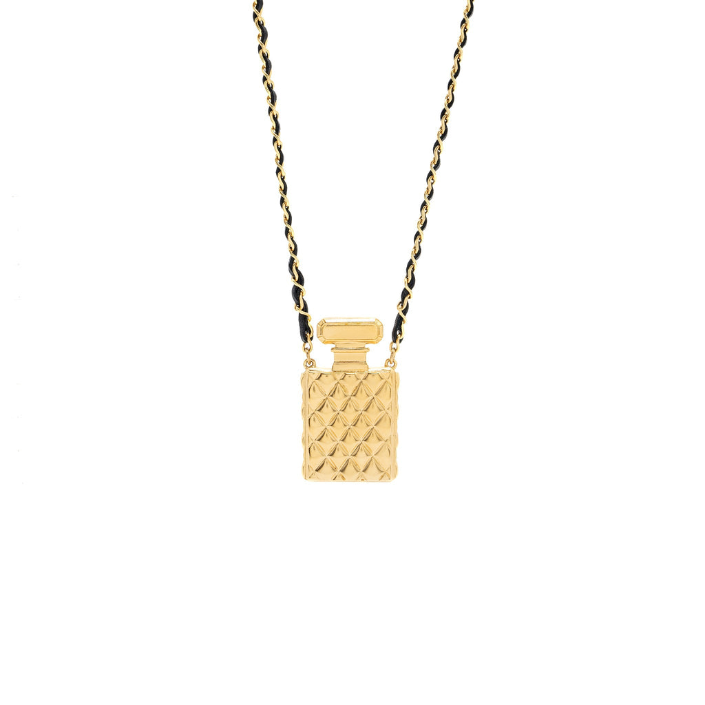 CHANEL LARGE MODEL PERFUME BOTTLE NECKLACE GHW