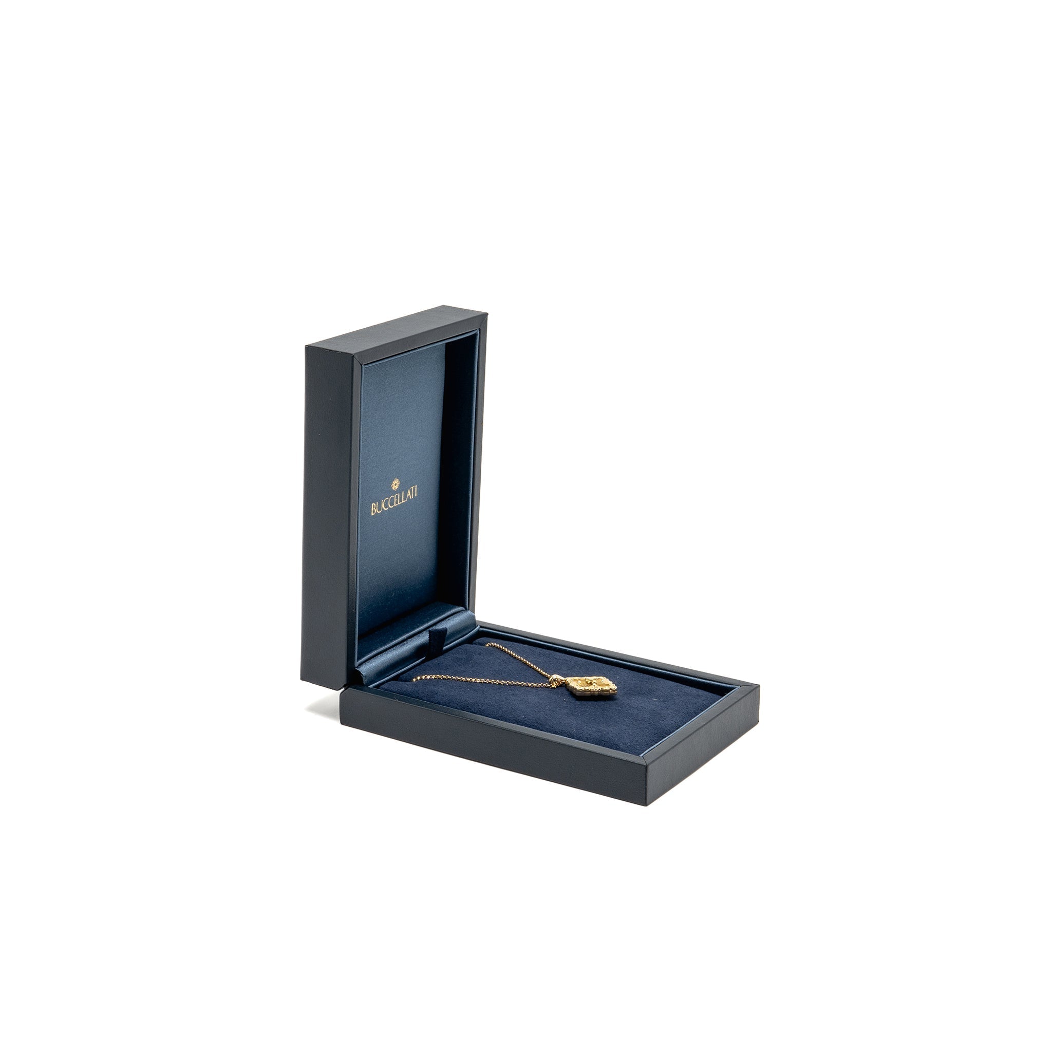 BUCCELLATI OPERA TULLE PENDANT YELLOW GOLD, AMAZONITE