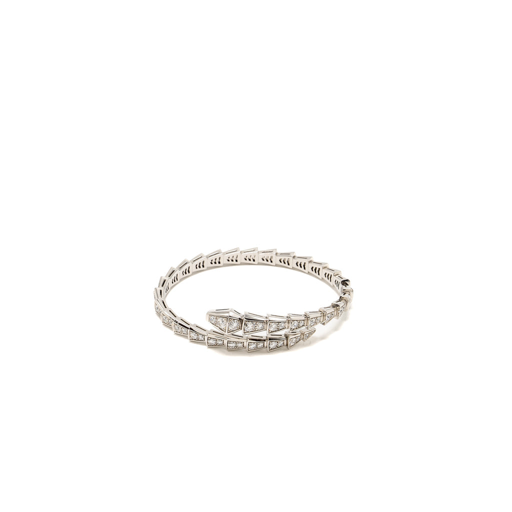 BVLGARI SERPENTI VIPER BRACELET 18KT WHITE GOLD, PAVED DIAMONDS
