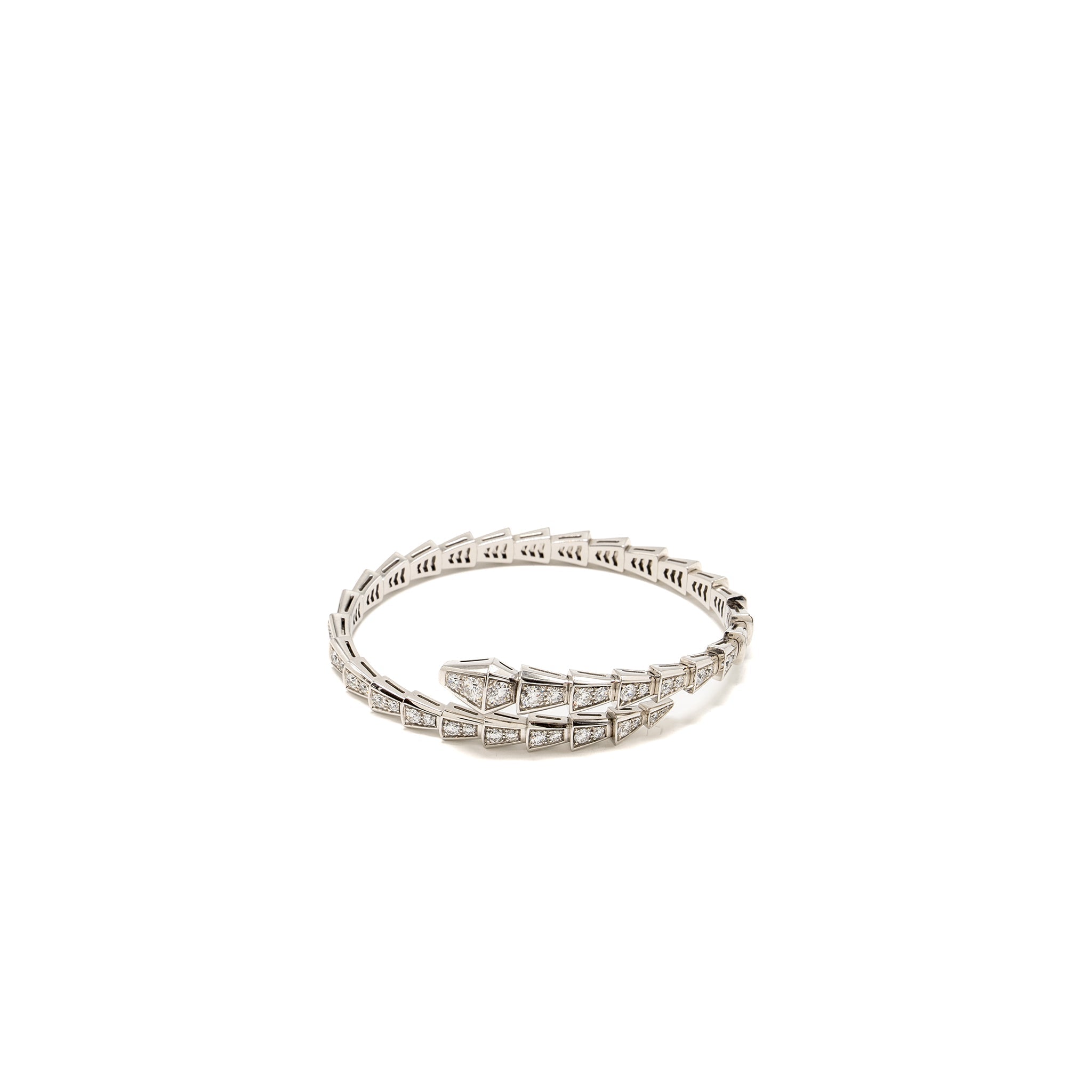 BVLGARI SERPENTI VIPER BRACELET 18KT WHITE GOLD, PAVED DIAMONDS