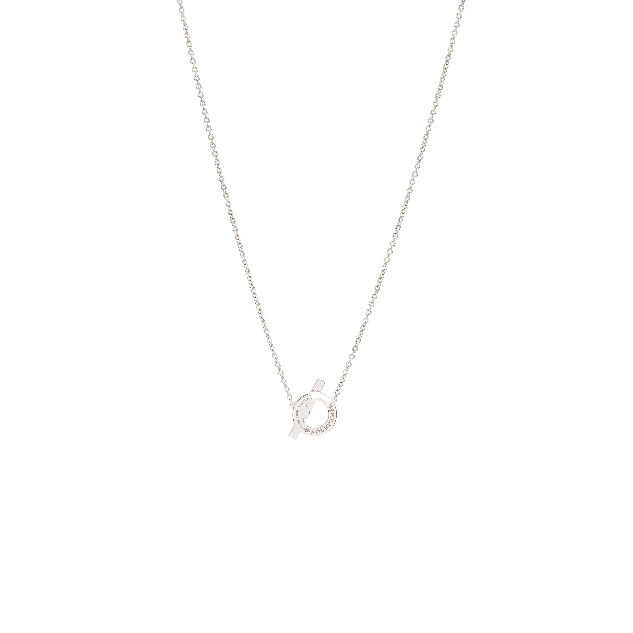 HERMES FINESSE NECKLACE WHITE GOLD DIAMONDS