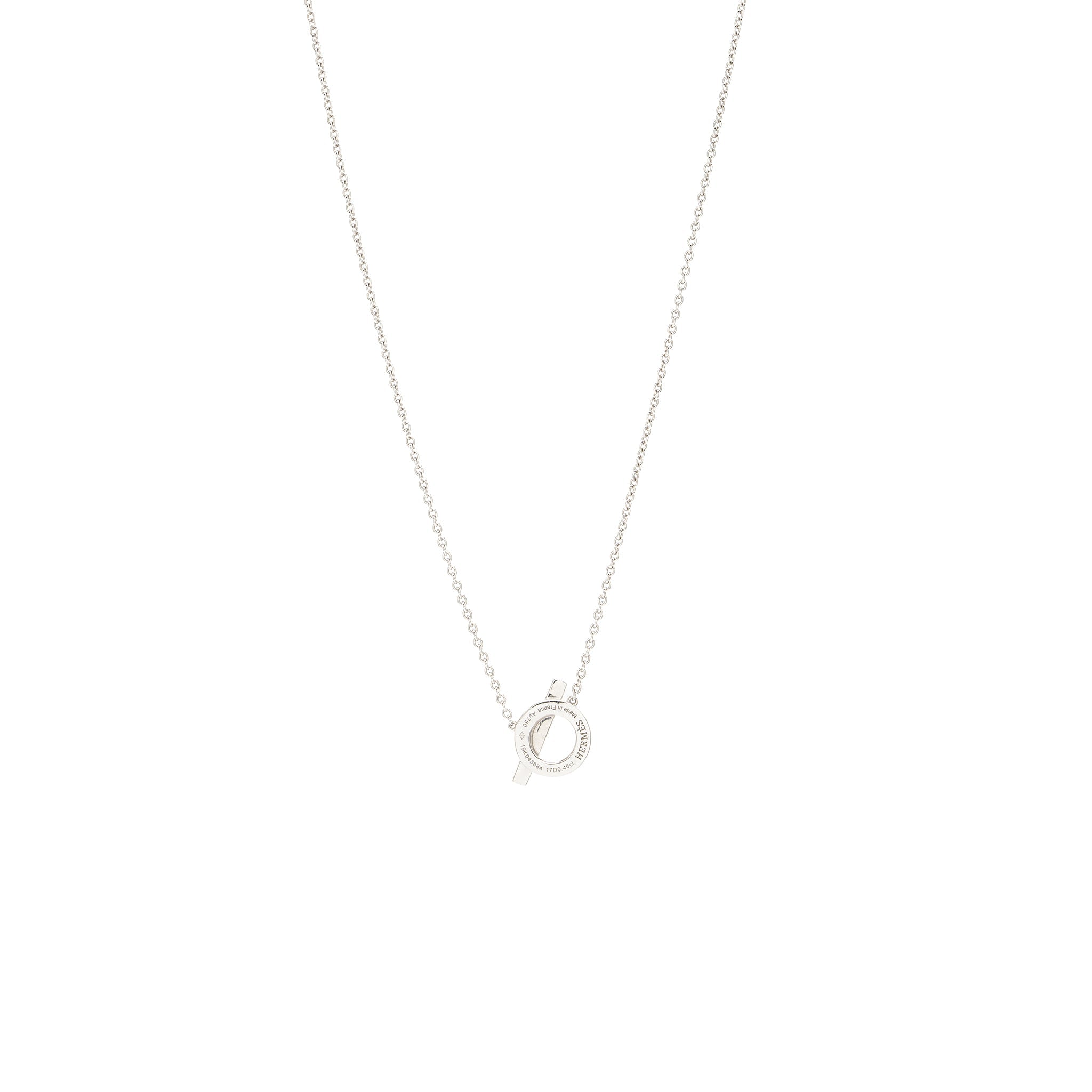 HERMES FINESSE NECKLACE WHITE GOLD DIAMONDS
