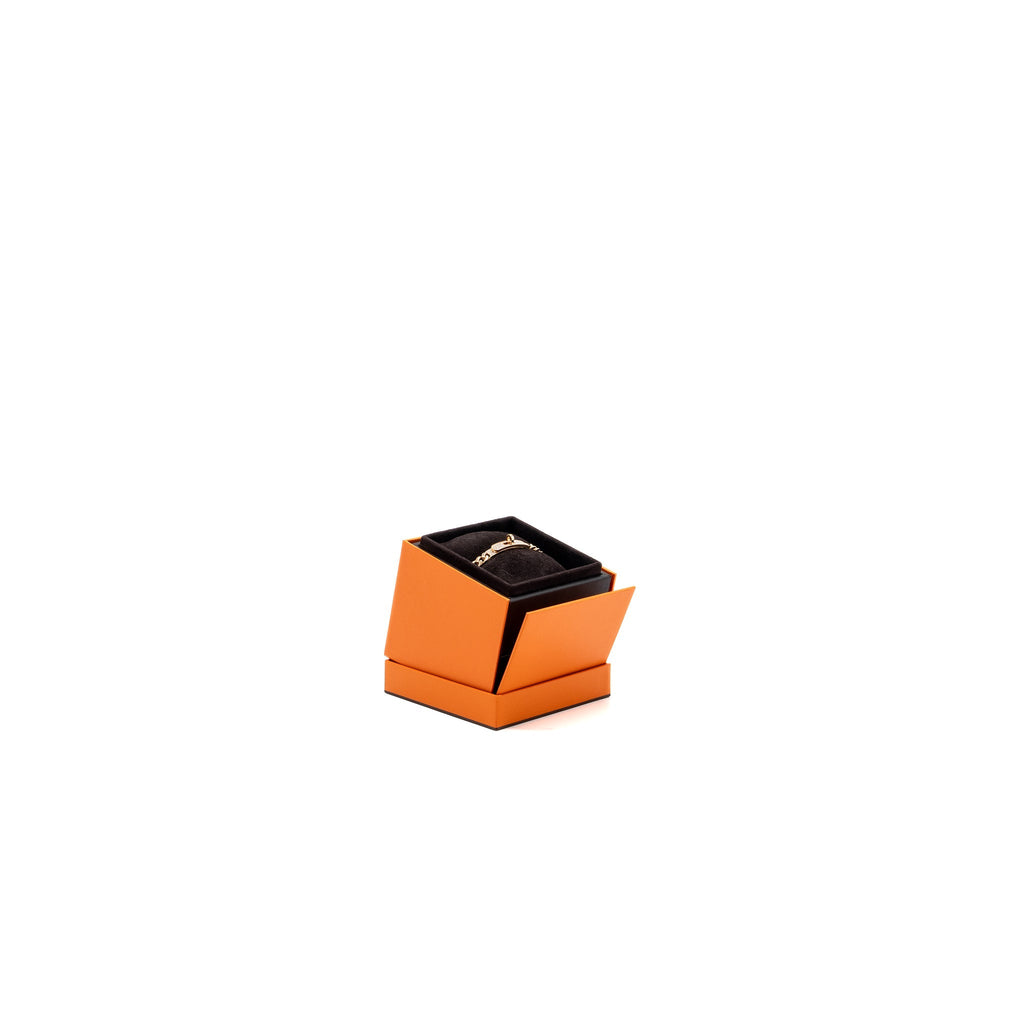HERMES KELLY GOURMETTE BRACELET ROSE GOLD DIAMONDS