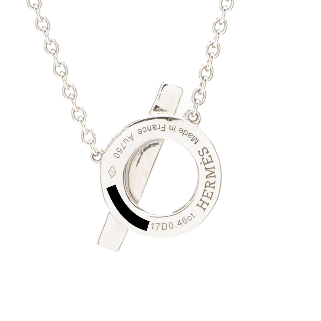 HERMES FINESSE NECKLACE WHITE GOLD DIAMONDS
