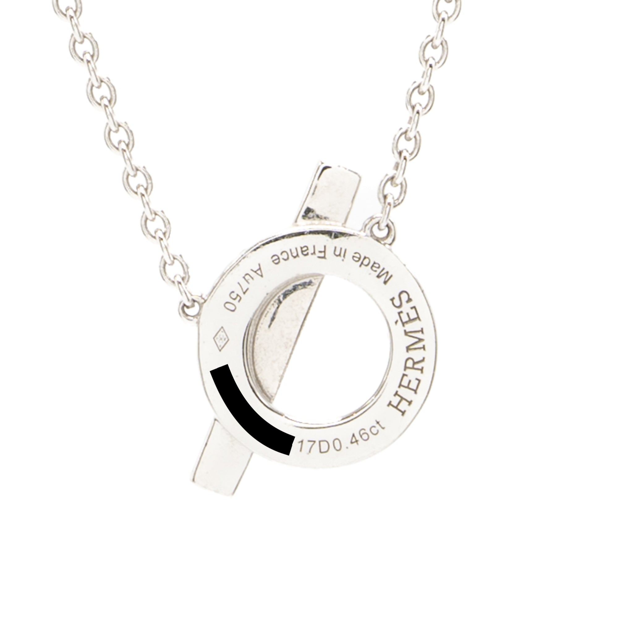 HERMES FINESSE NECKLACE WHITE GOLD DIAMONDS