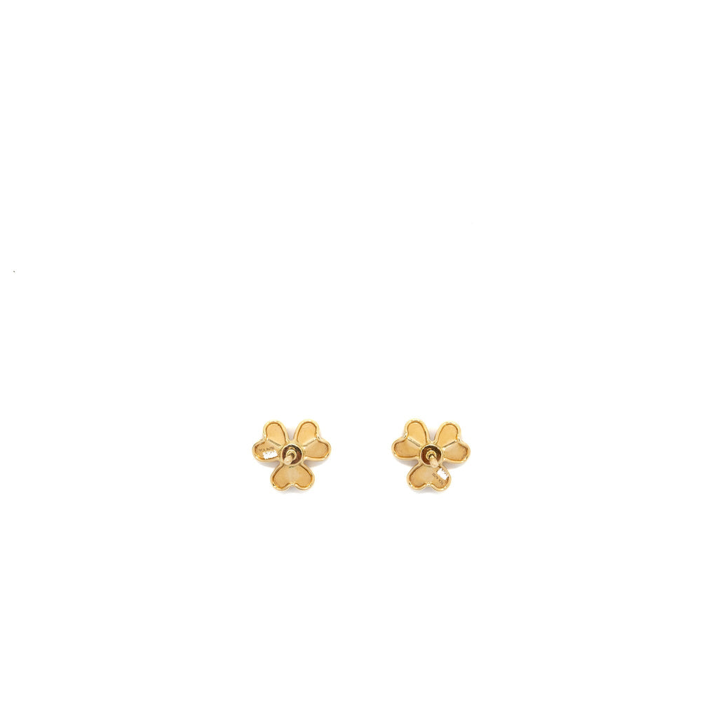 VAN CLEEF & ARPELS FRIVOLE EARRINGS YELLOW GOLD DIAMONDS