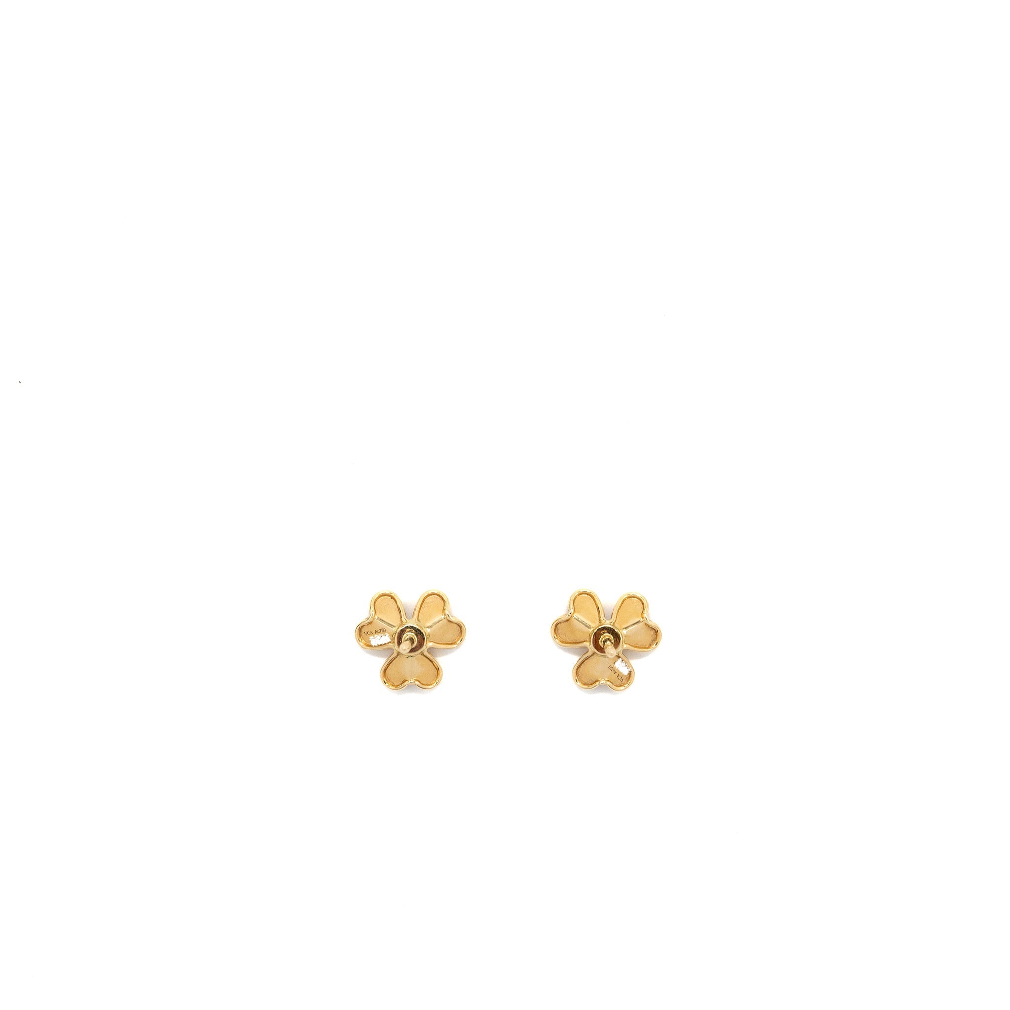 VAN CLEEF & ARPELS FRIVOLE EARRINGS YELLOW GOLD DIAMONDS