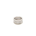 BVLGARI B.ZERO1 RING FOUR-BAND WHITE GOLD WITH DIAMONDS