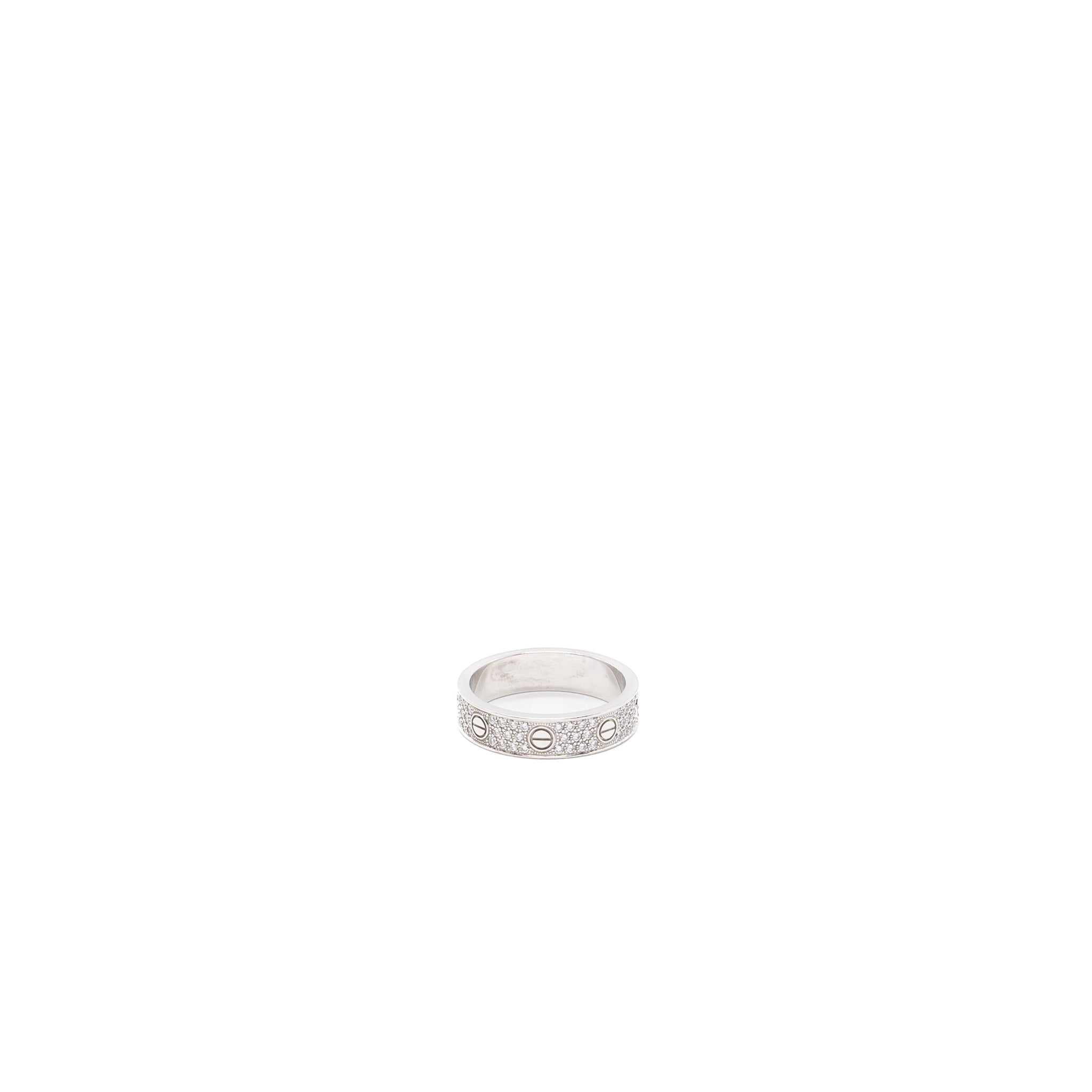 CARTIER LOVE WEDDING BAND WHITE GOLD DIAMOND PAVED