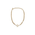 CHANEL PERFUME BOTTLE CHAIN CHOCKER / NECKLACE LIGHT GOLD TONE