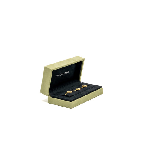 VAN CLEEF AND ARPELS VINTAGE ALHAMBRA BRACELET, 5 MOTIF 18K YELLOW GOLD