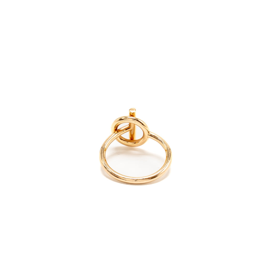 HERMES ECHAPPEE RING ROSE GOLD DIAMONDS