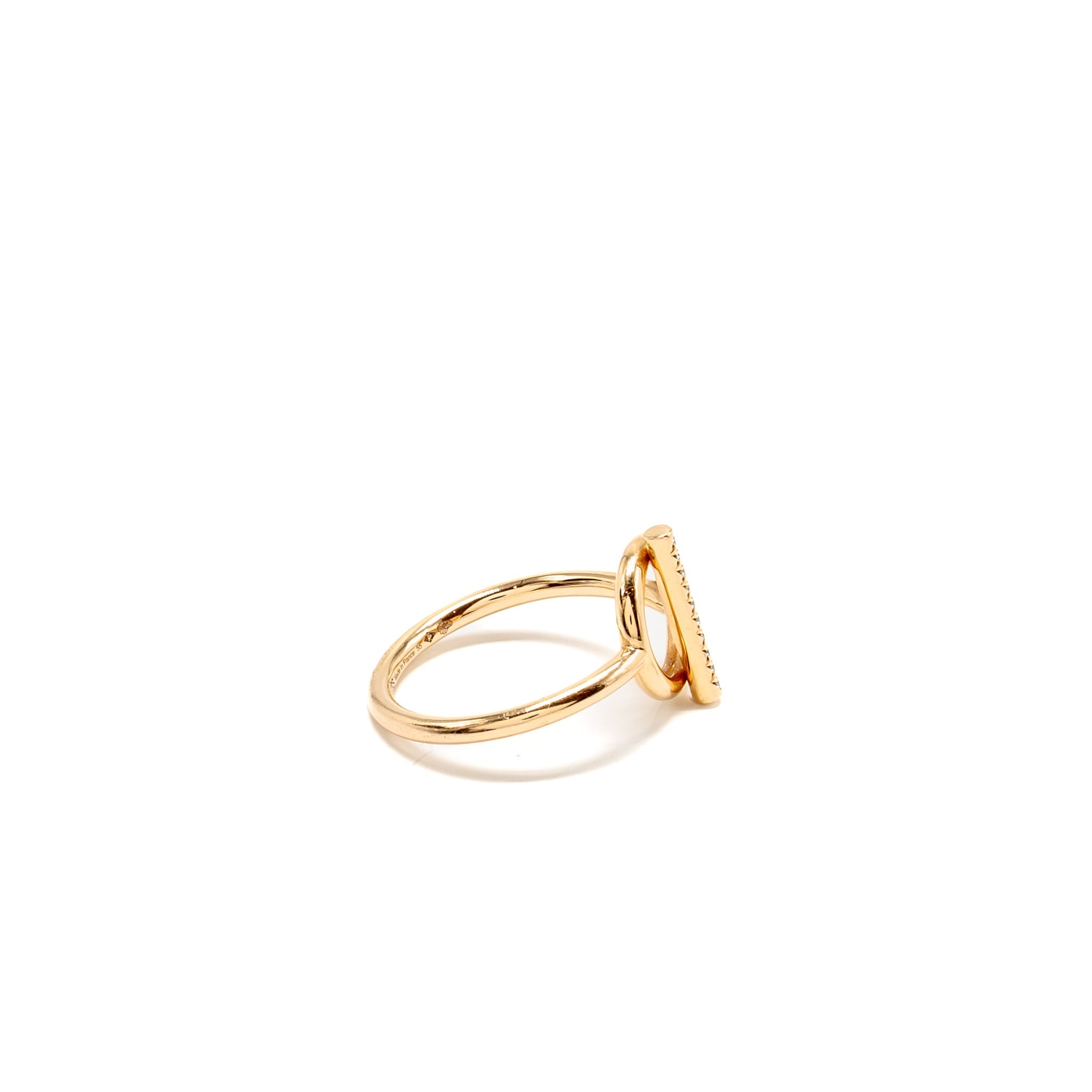 HERMES ECHAPPEE RING ROSE GOLD DIAMONDS
