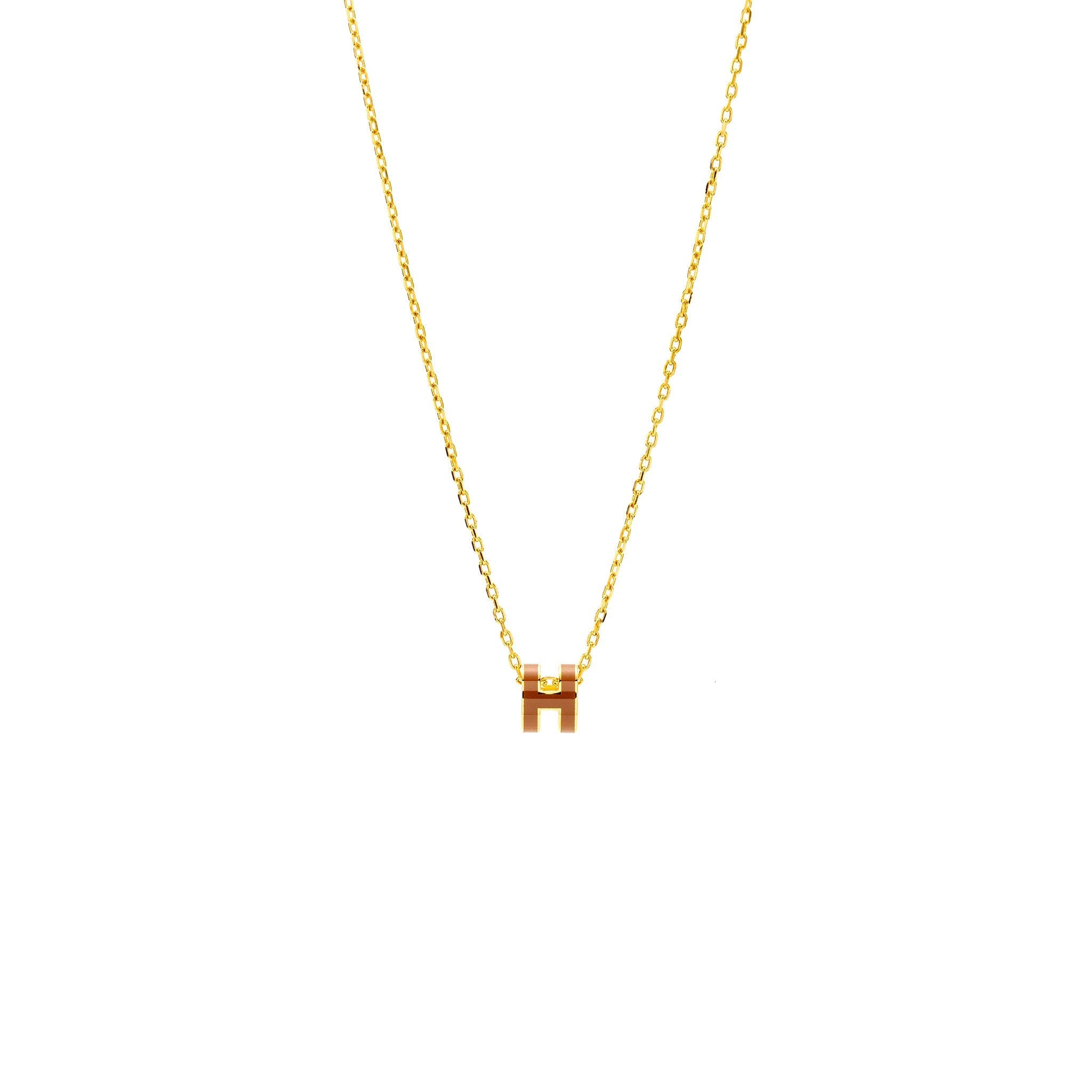 HERMES MINI POP H PENDANT NEW GOLD GHW