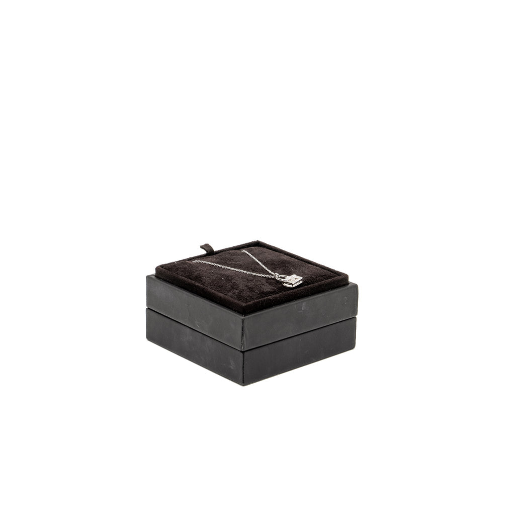 HERMES AMULETTE CONSTANCE PENDANT WHITE GOLD DIAMONDS