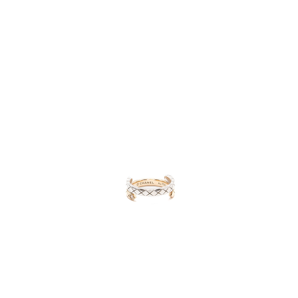 CHANEL COCO CRUSH TOI ET MOI RING, SMALL VERSION WHITE/ BEIGE GOLD DIAMONDS