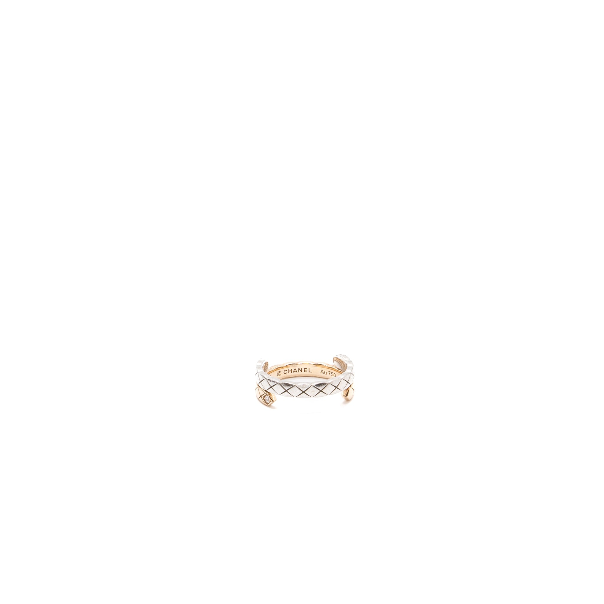 CHANEL COCO CRUSH TOI ET MOI RING, SMALL VERSION WHITE/ BEIGE GOLD DIAMONDS