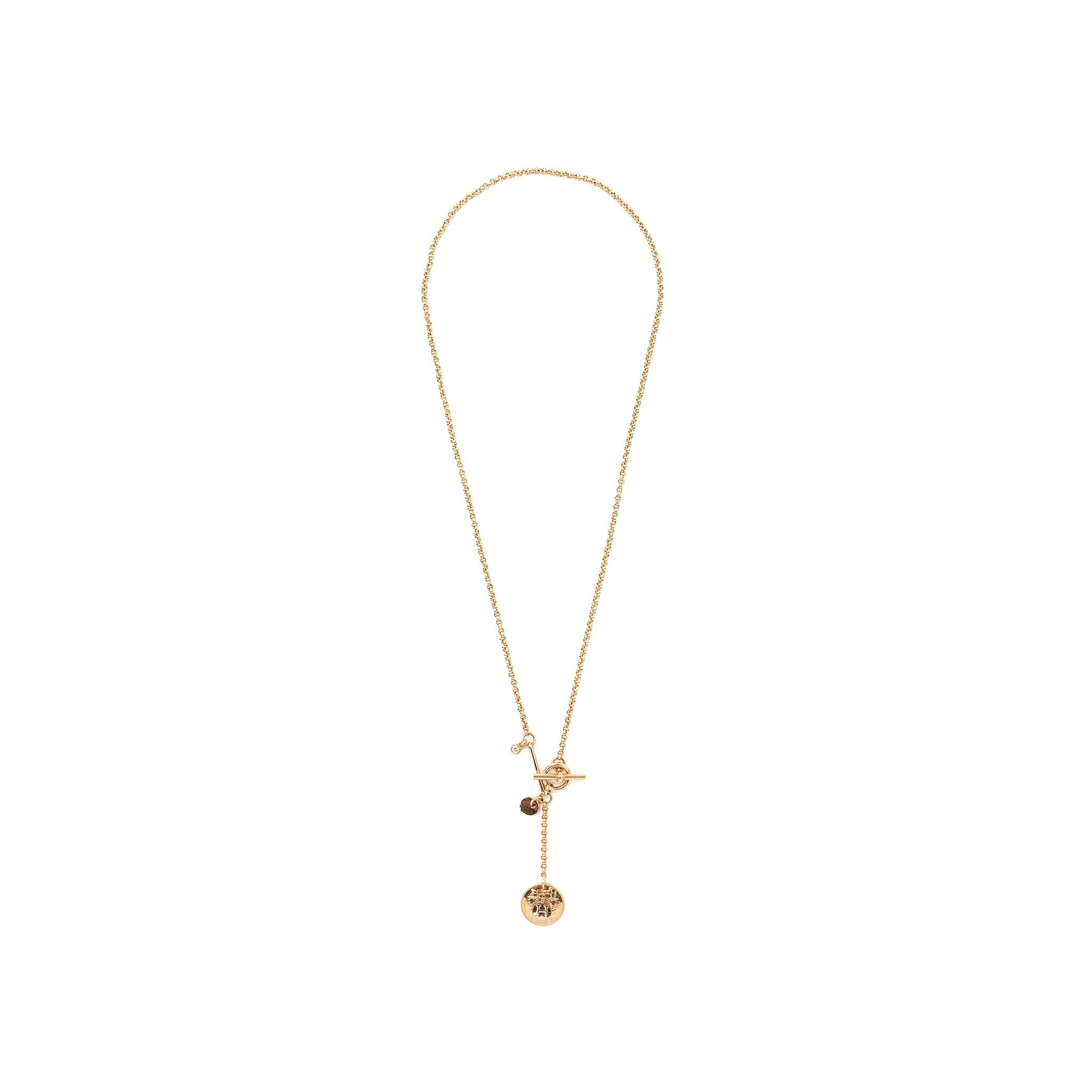 HERMES EX-LIBRIS PENDANT ROSE GOLD
