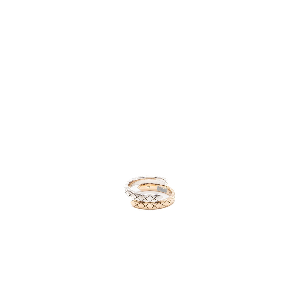 CHANEL COCO CRUSH TOI ET MOI RING, SMALL VERSION WHITE/ BEIGE GOLD DIAMONDS