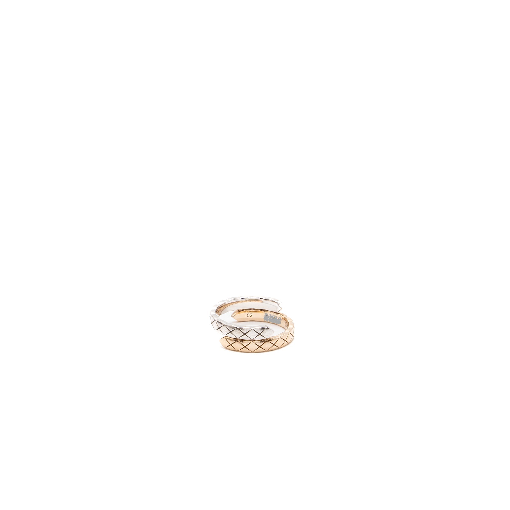 CHANEL COCO CRUSH TOI ET MOI RING, SMALL VERSION WHITE/ BEIGE GOLD DIAMONDS