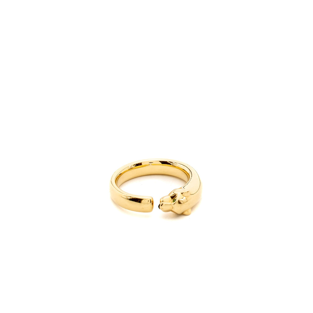 CARTIER PANTHERS DE CARTIER RING YELLOW GOLD/TSAVORITE GARNETS/ONYX