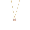 HERMES AMULETTES CONSTANCE PENDANT ROSE GOLD/ PINK SAPPHIRE GEMSTONES