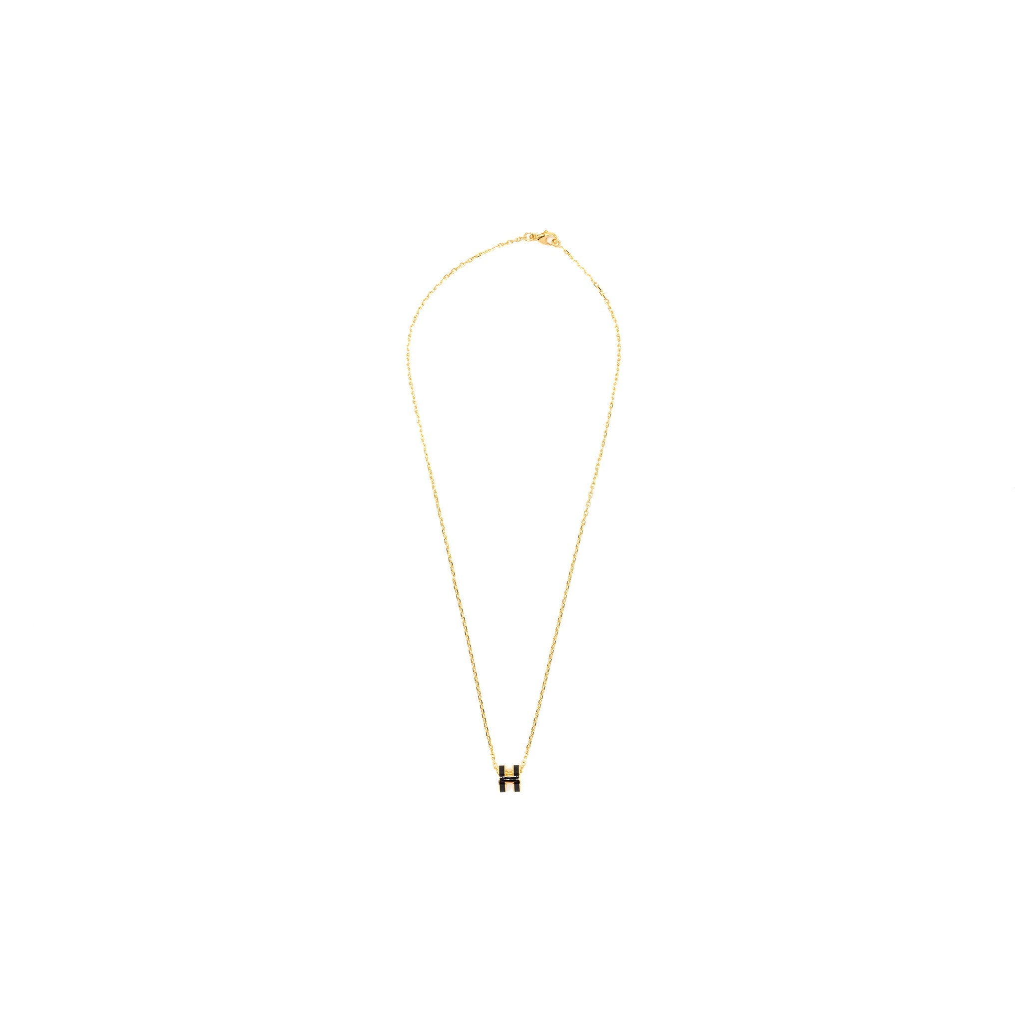 HERMES MINI POP H PENDANT BLACK GHW