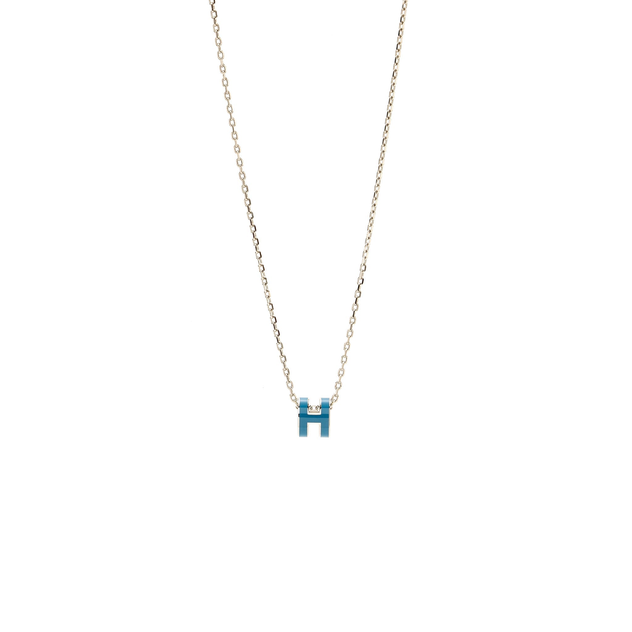 HERMES MINI POP H PENDANT BLUE SHW