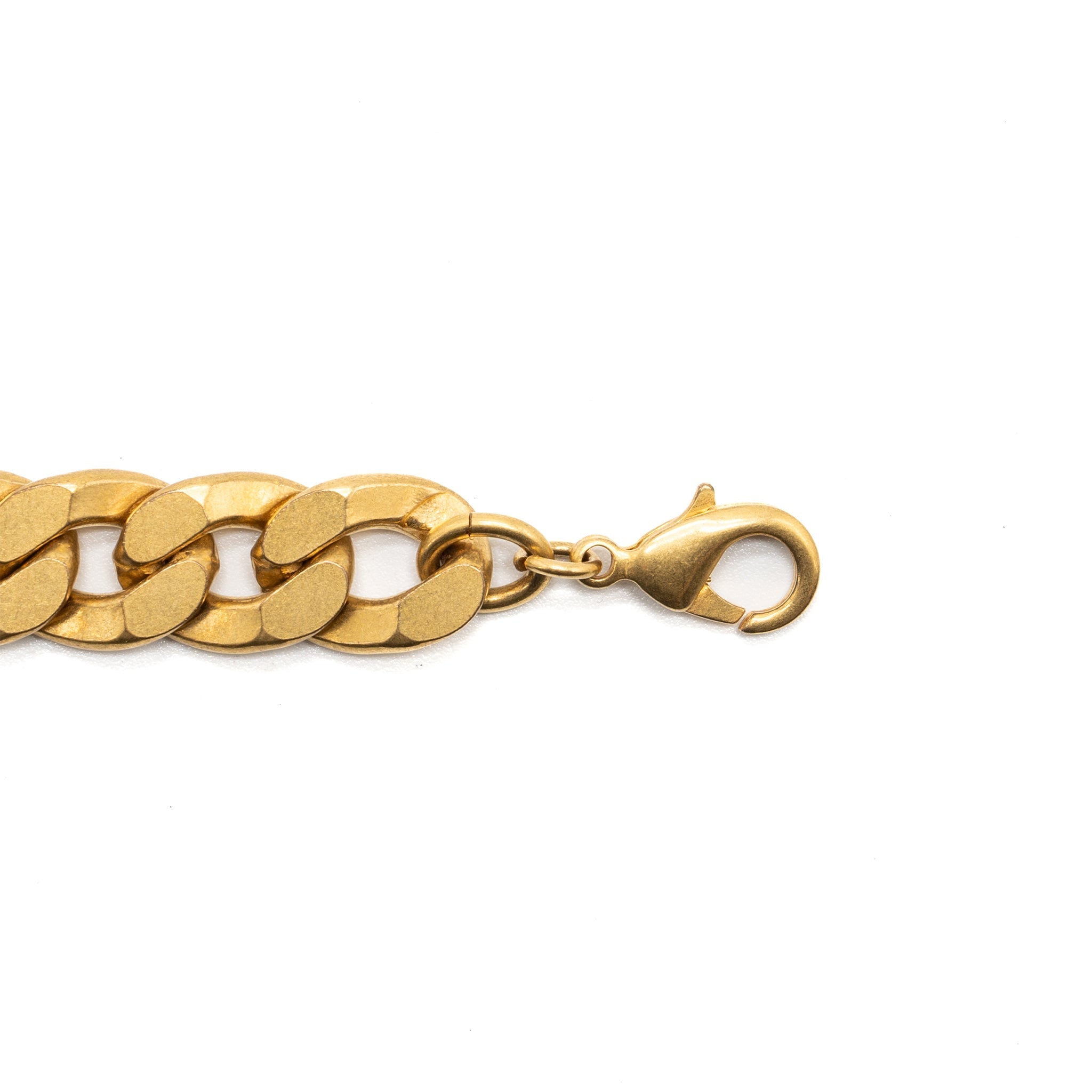DIOR CD AND CHAIN BRACELET BRUSHED GOLD TONE