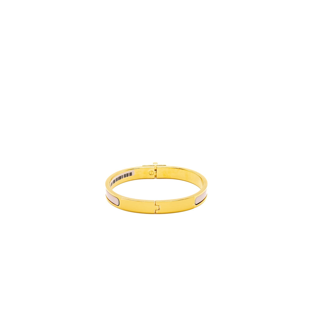 HERMES MINI CLIC KELLY BRACELET ROSE CANDEUR GHW