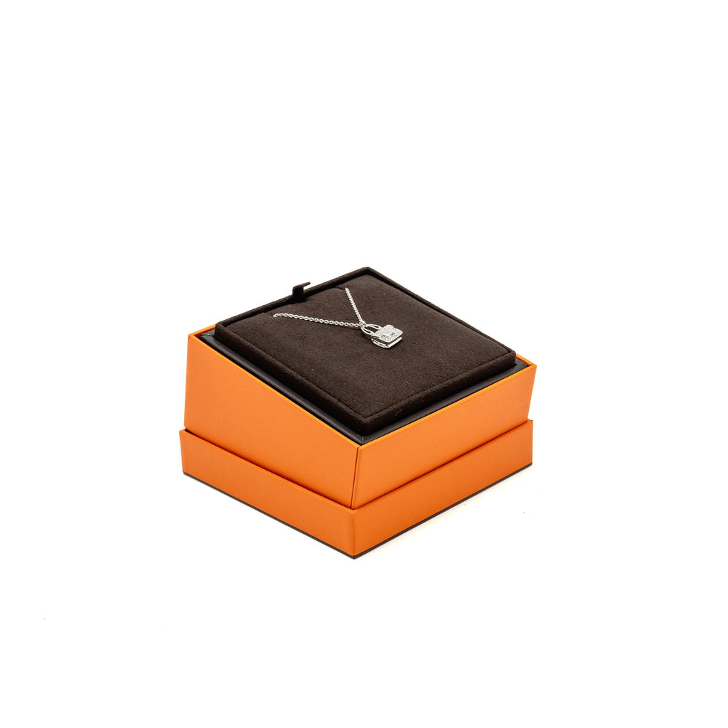 HERMES AMULETTE CONSTANCE PENDANT WHITE GOLD WITH DIAMONDS