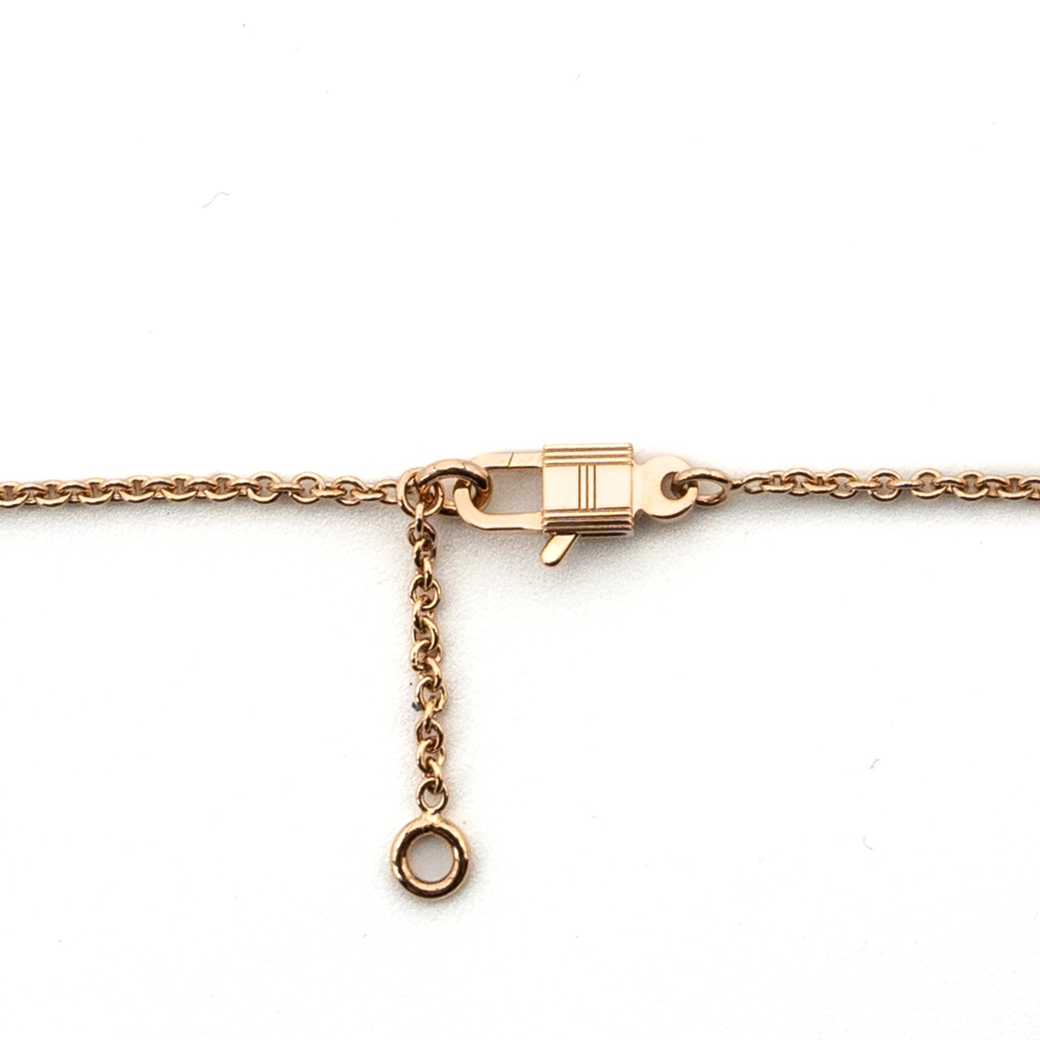 HERMES CONSTANCE AMULETTE PENDANT ROSE GOLD DIAMONDS
