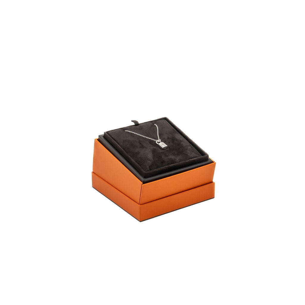 HERMES KELLY CADENAS PENDANT WHITE GOLD DIAMONDS