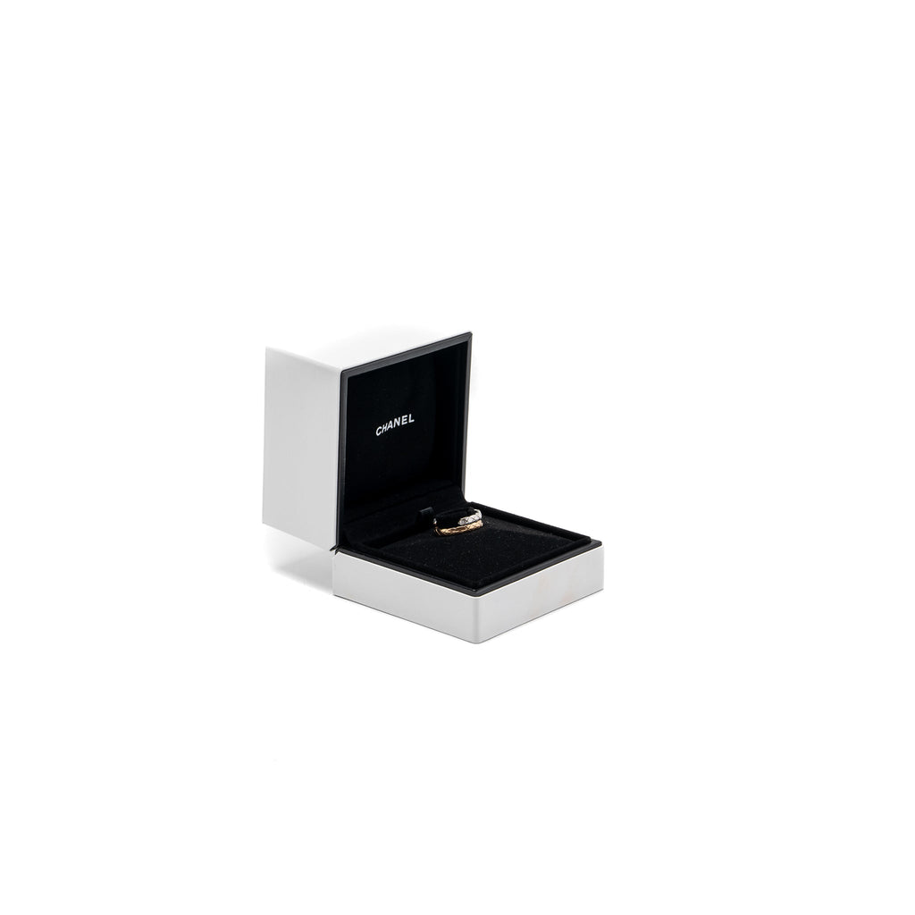 CHANEL COCO CRUSH TOI ET MOI RING, SMALL VERSION WHITE/ BEIGE GOLD DIAMONDS