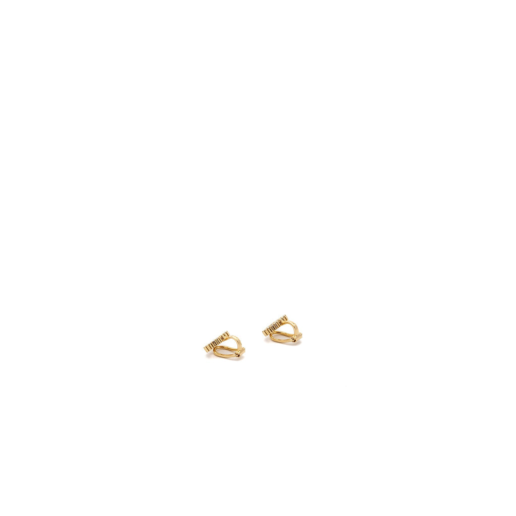 DIOR CD LOGO EAR CLIPS CRYSTAL GHW