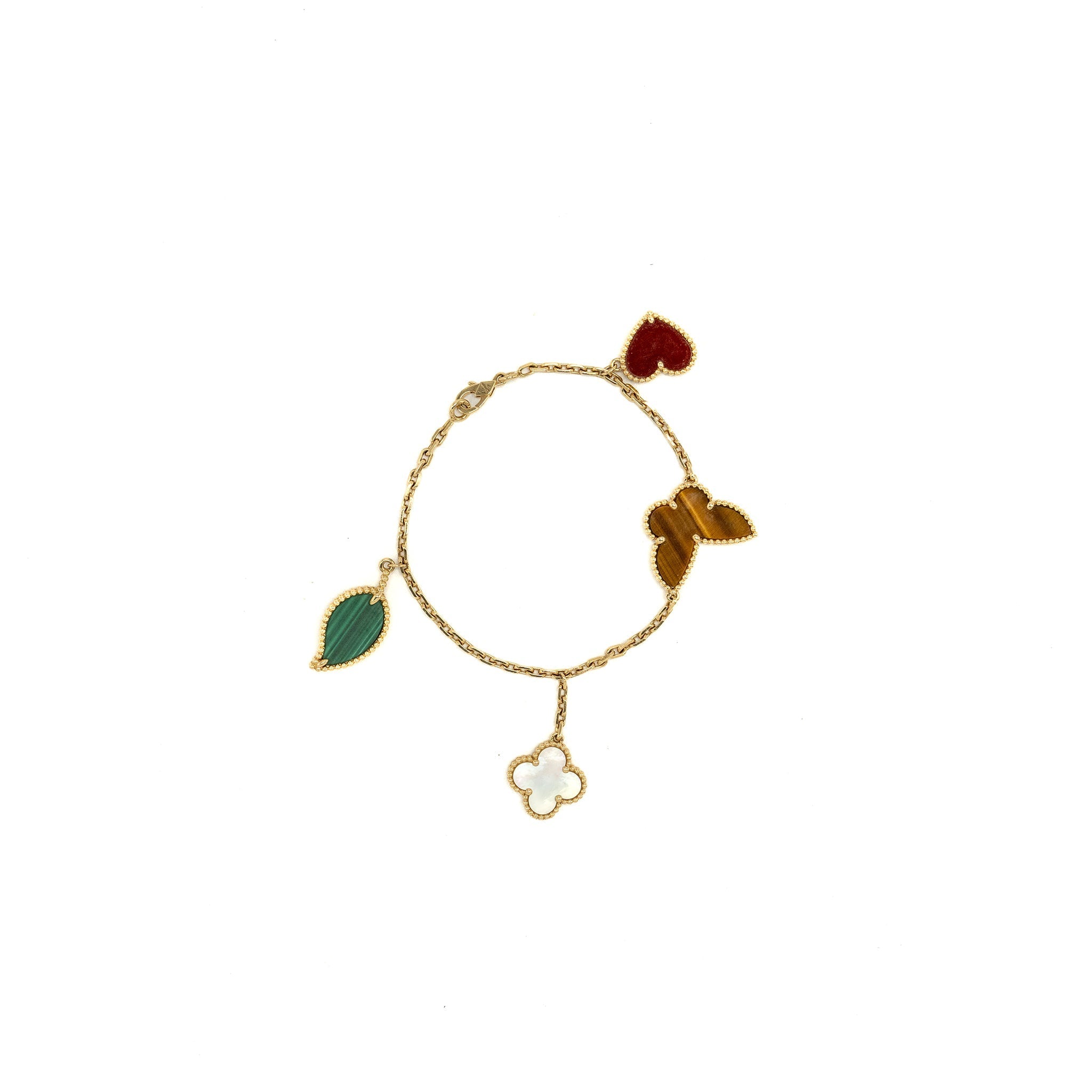 VAN CLEEF & ARPELS LUCKY ALHAMBRA 4-MOTIF BRACELET YELLOW GOLD