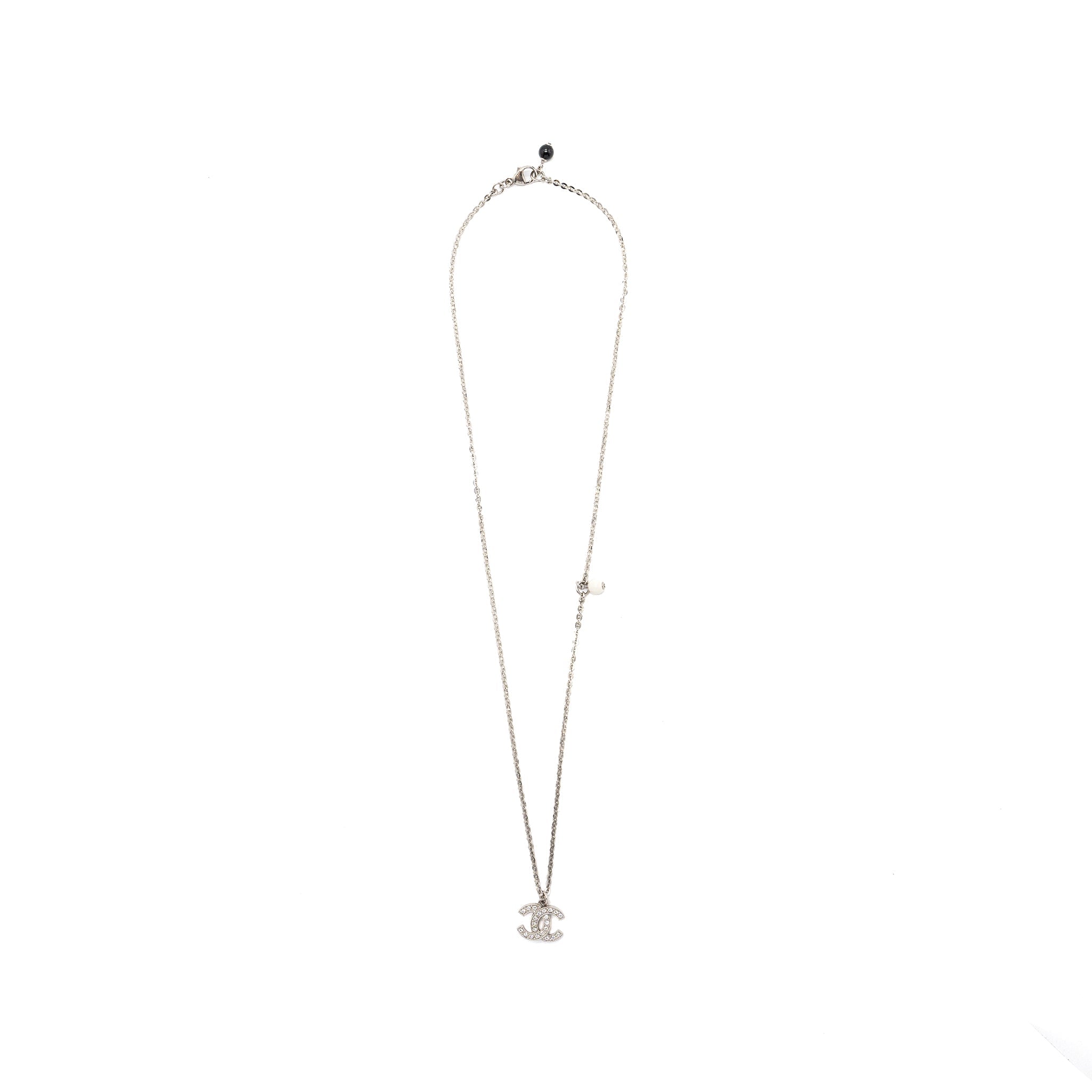 CHANEL CC LOGO NECKLACE CRYSTAL SHW