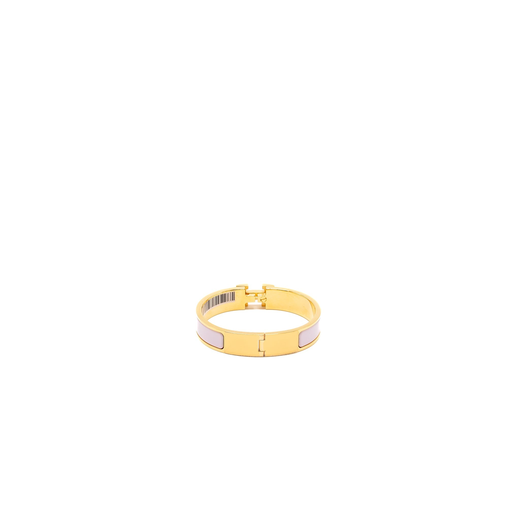 HERMES CLIC H BRACELET ROSE DRAGEE GHW