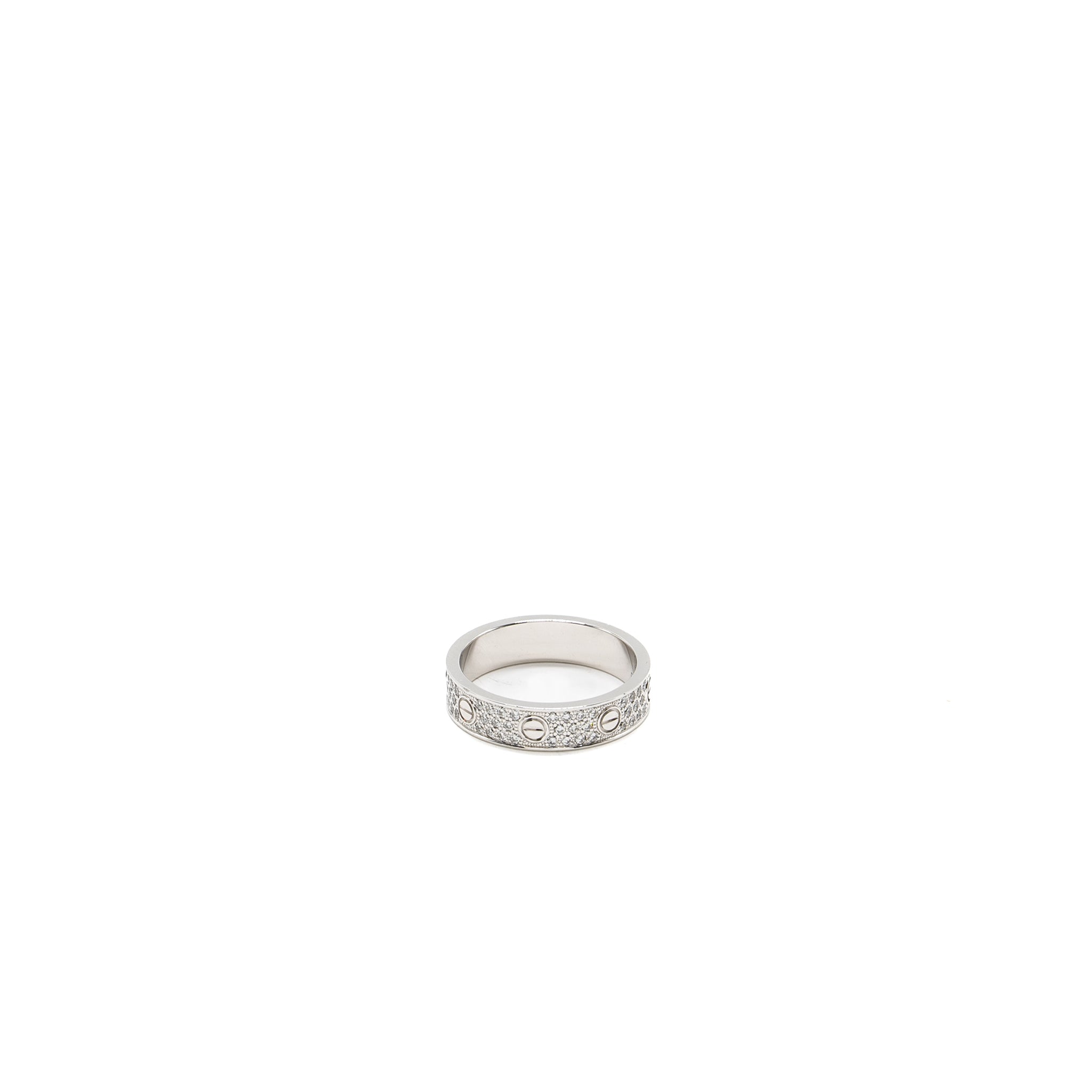 CARTIER LOVE WEDDING BAND WHITE GOLD DIAMOND-PAVED