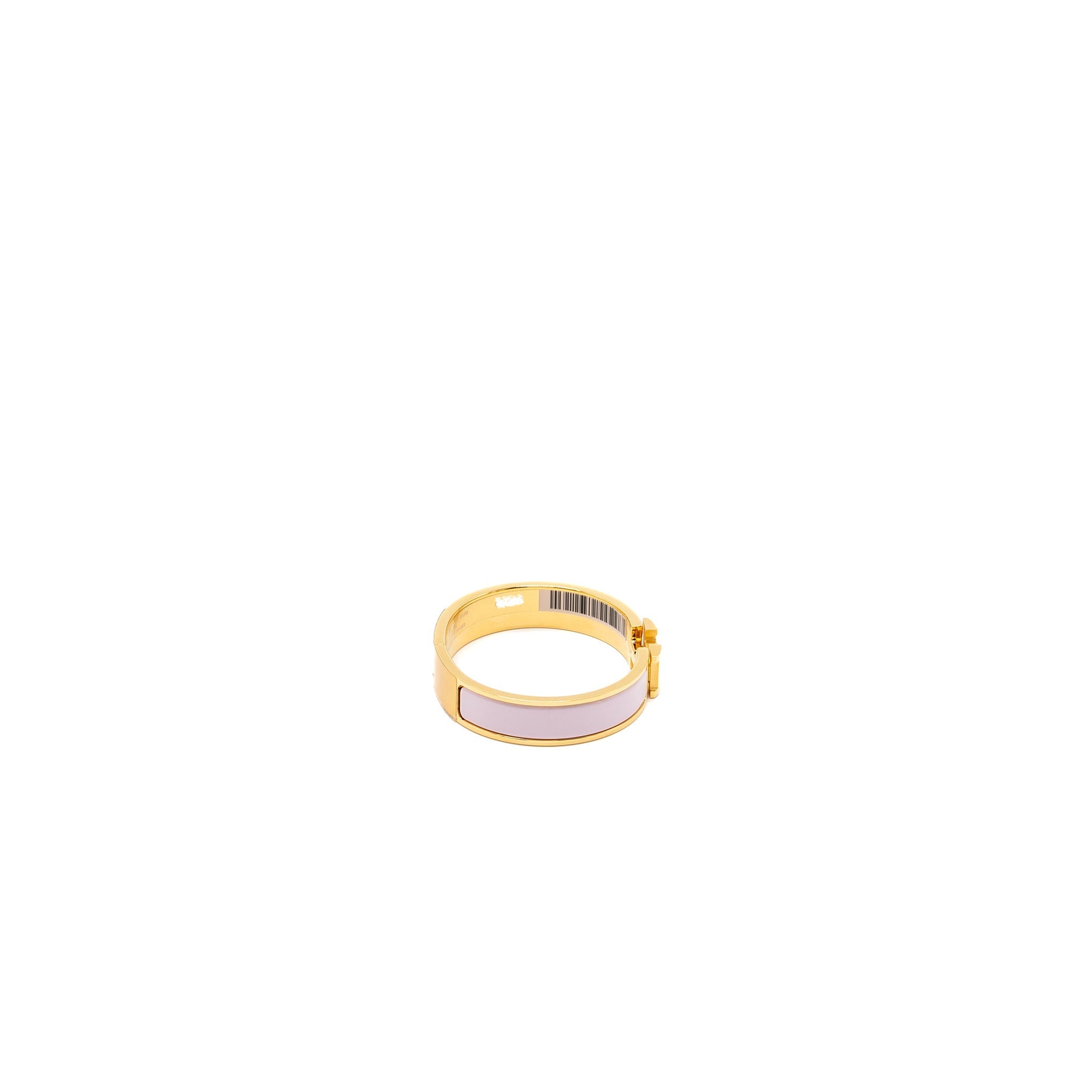 HERMES CLIC H BRACELET ROSE DRAGEE GHW