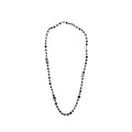 CHANEL CC LOGO LONG NECKLACE WITH PEARL BLACK/GREY