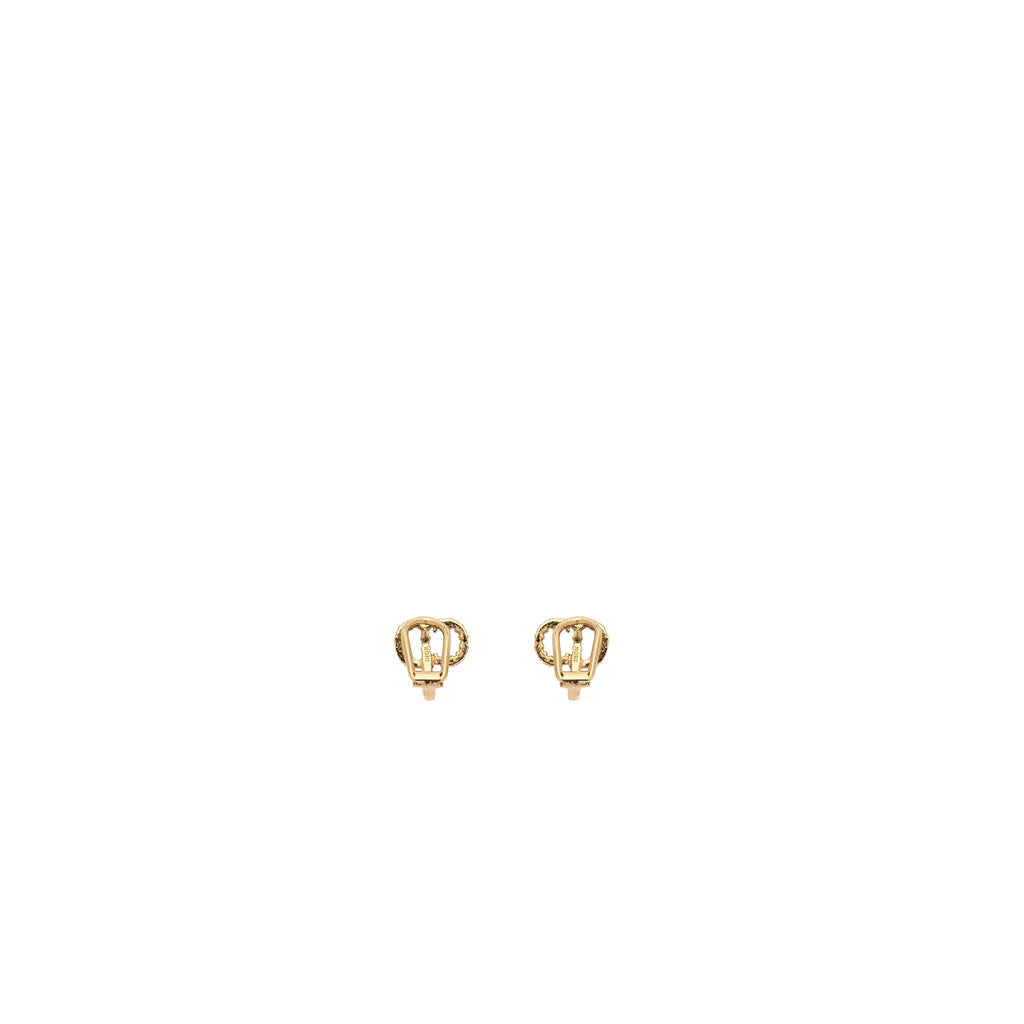 DIOR CD LOGO EAR CLIPS CRYSTAL GHW